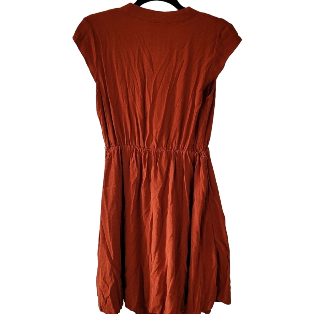 Anthropologie Maeve Noronha Wrao Dress Small Burnt Orange - Picture 3 of 9